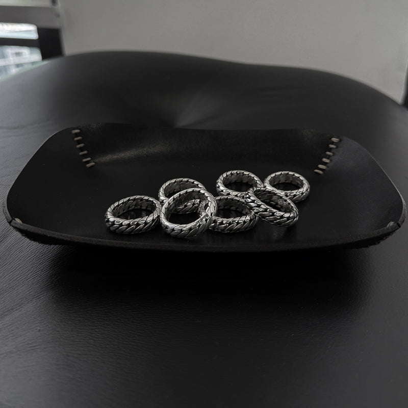 CHAIN PURE SILVER RING(SERR-188)