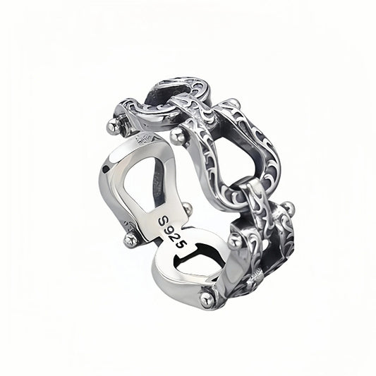 INTERLOCKING STERLING SILVER RING(SERR-102)