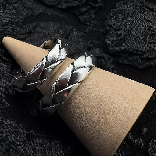 HANDWOVEN PURE SILVER RING(SERR-136)