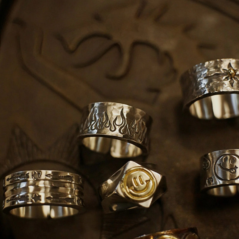BLAZE STERLING SILVER RING(SERR-196)