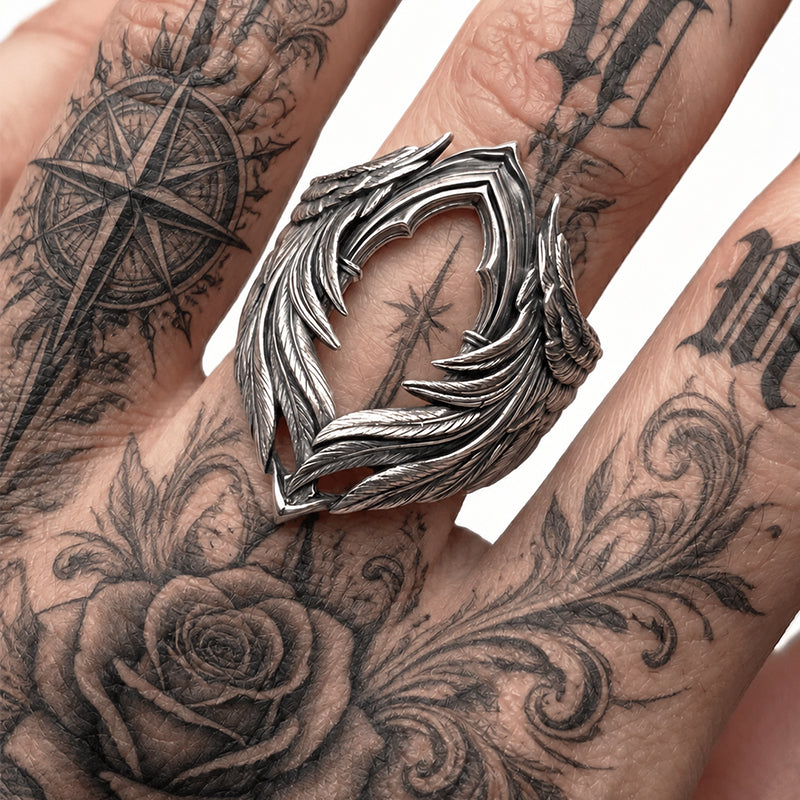 WING STAINLESS STEEL RING(SERR-232)