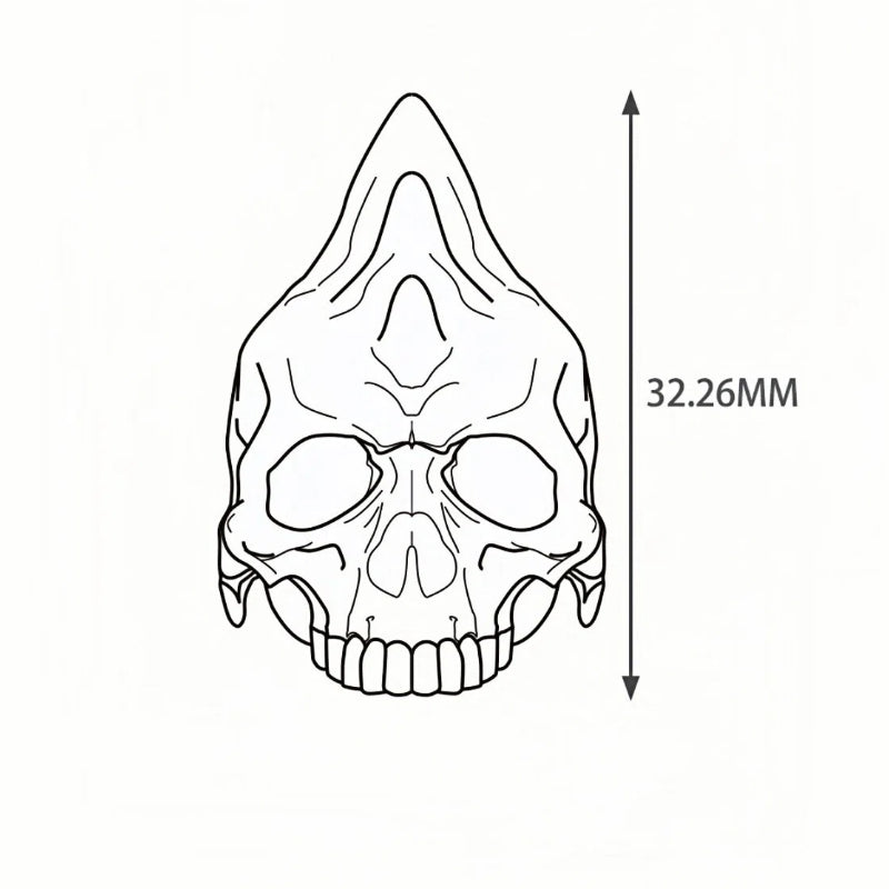 MOHICAN SKULL PURE SILVER RING(SERR-266)