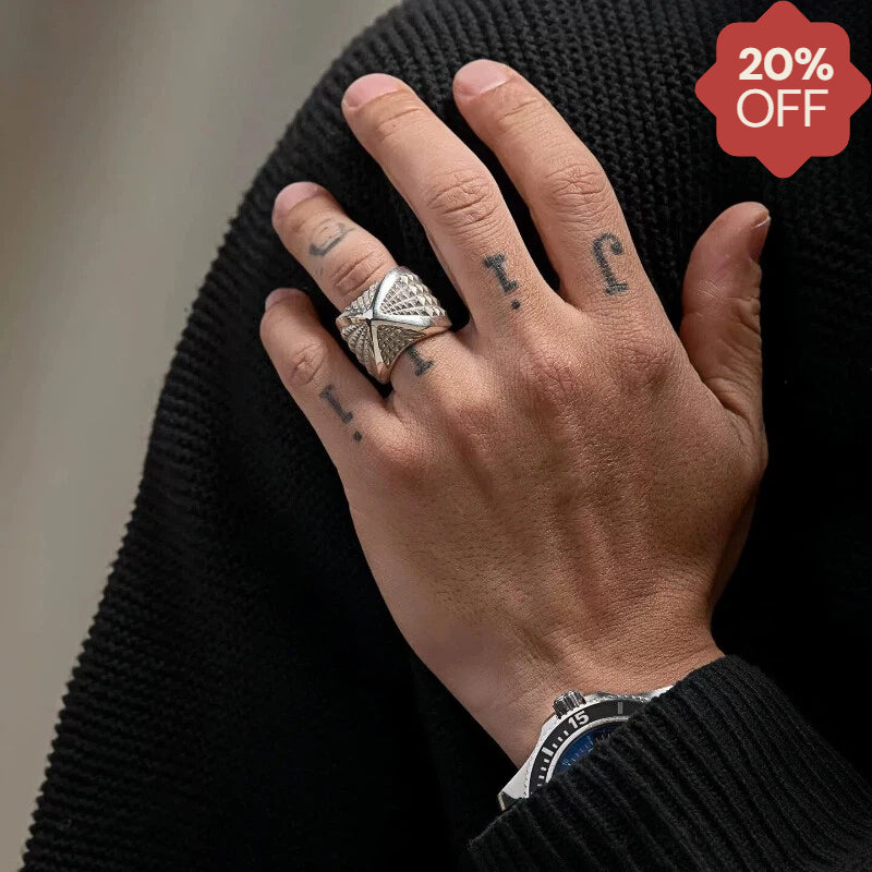 PYRAMID STERLING SILVER RING(SERR-191)