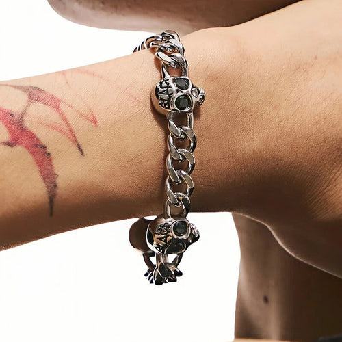 BLACK HEAD STEEL BRACELET(SERB-113)