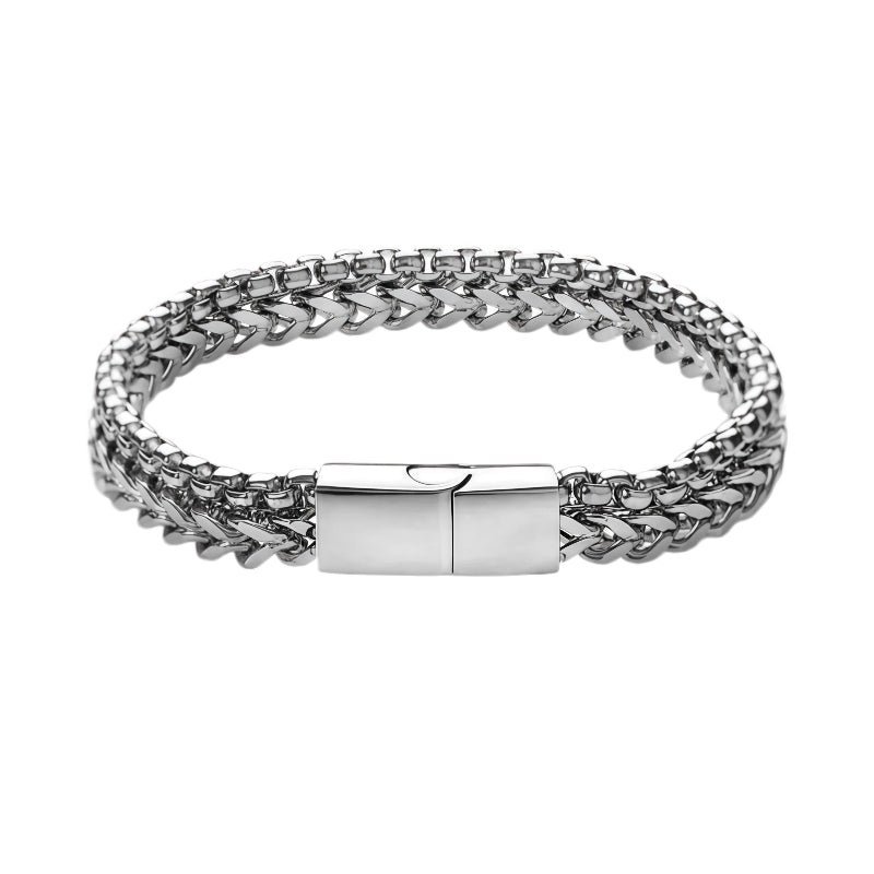 DOUBLE LAYER STEEL BRACELET(SERB-117)