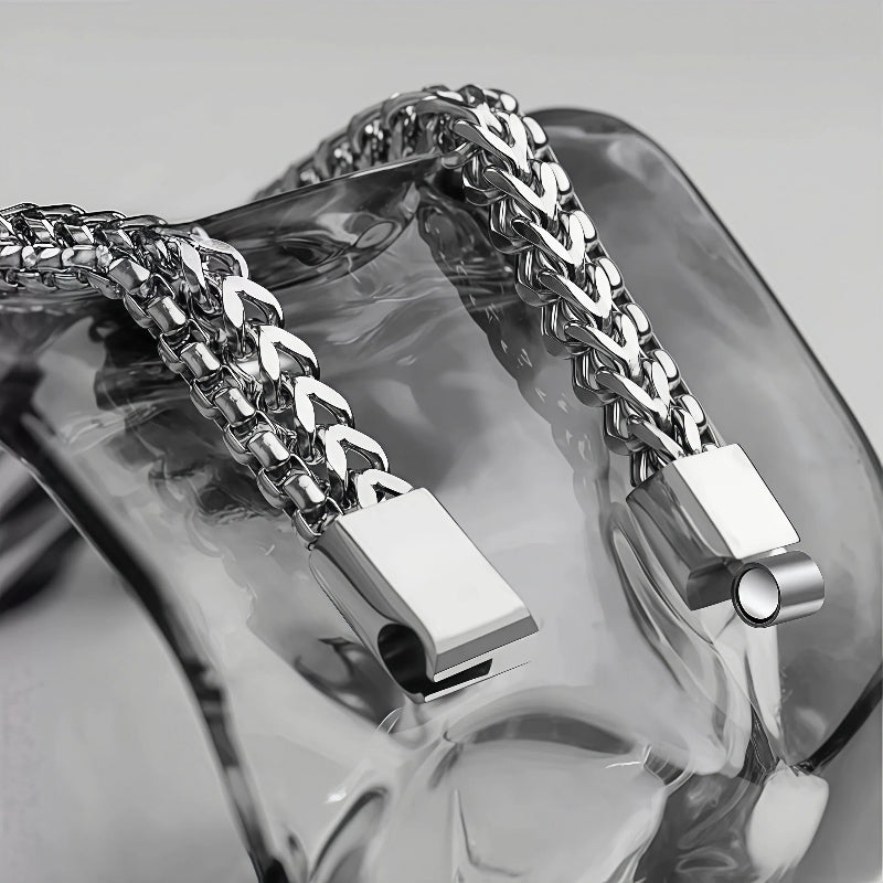 DOUBLE LAYER STEEL BRACELET(SERB-117)