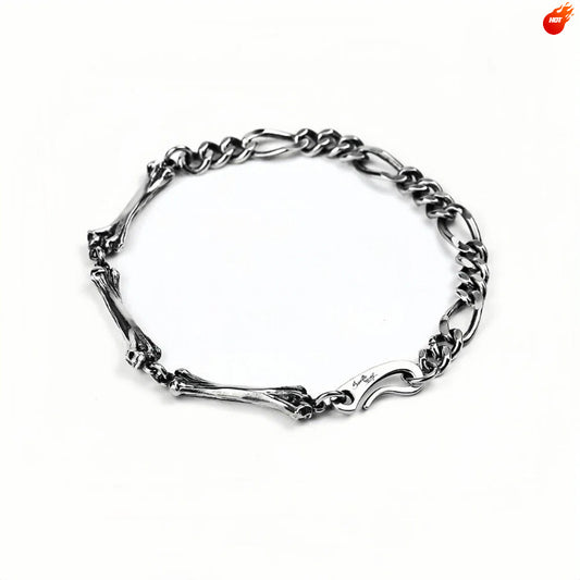 HANDMADE STERLING SILVER BONE BRACELET(SERB-123)
