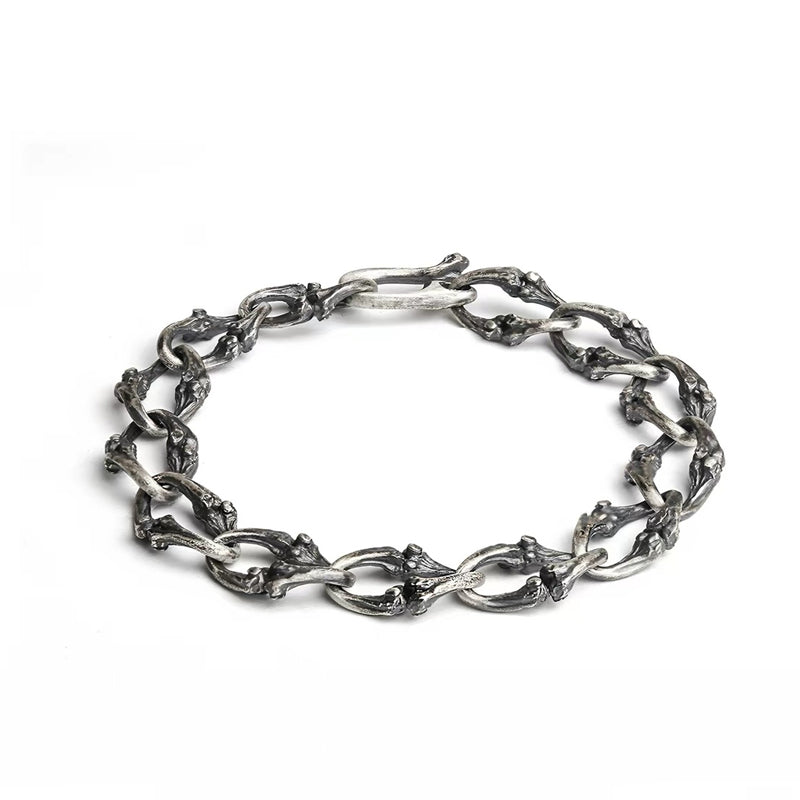 CUBAN CHAIN STEEL BONE BRACELET(SERB-126)