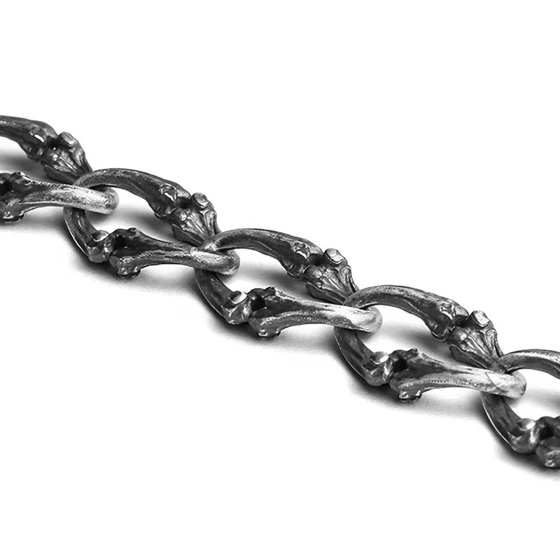 CUBAN CHAIN STEEL BONE BRACELET(SERB-126)
