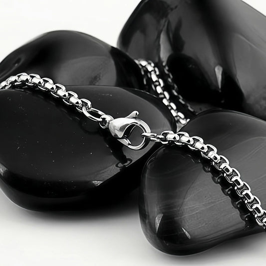BOX CHAIN STEEL NECKLACE(SERN-116)