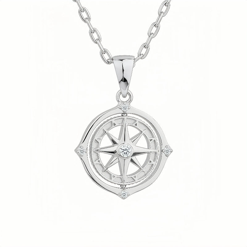 COMPASS STERLING SILVER PENDANT (SERP-111)