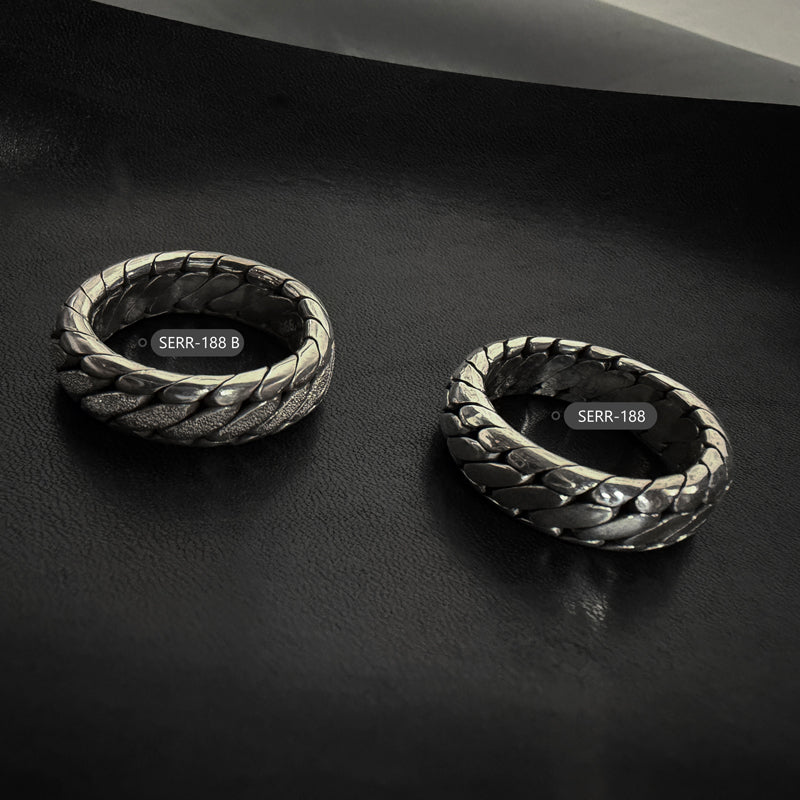 CHAIN PURE SILVER RING(SERR-188) – ZOOSER&JEWELRY