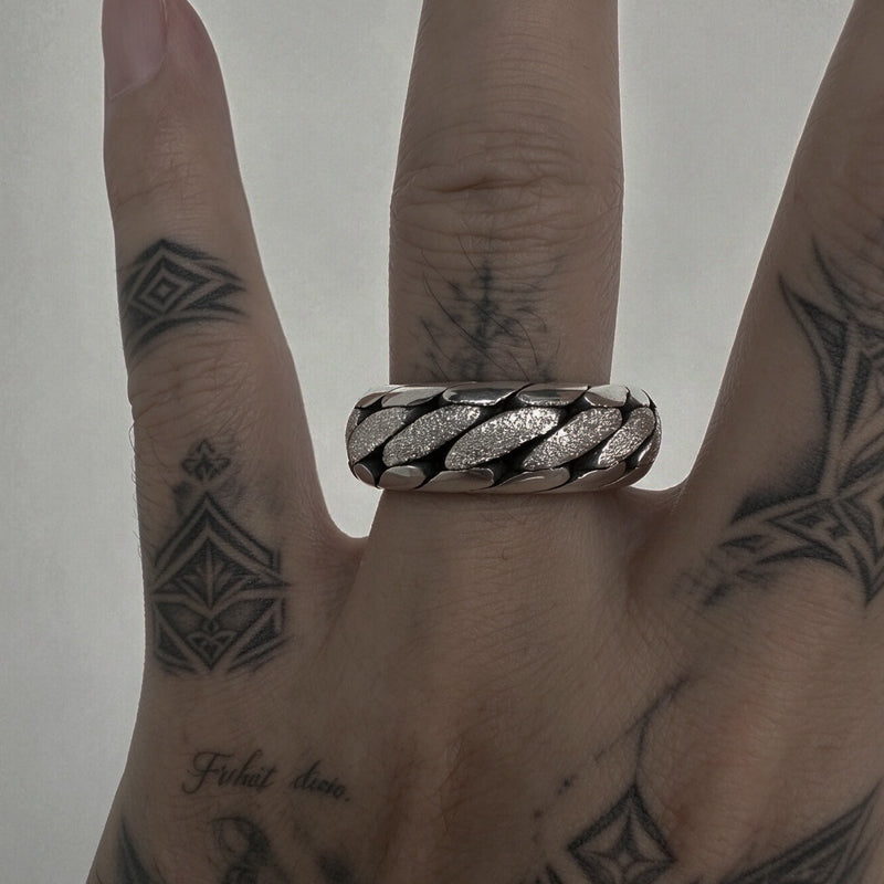CHAIN PURE SILVER RING(SERR-188 B )