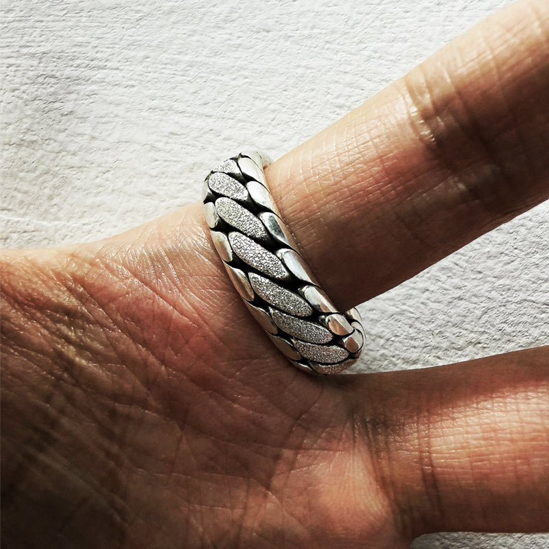 CHAIN PURE SILVER RING(SERR-188 B )