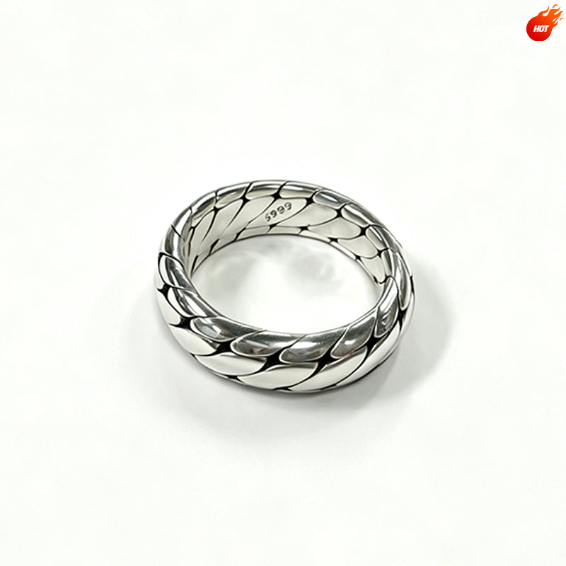 CHAIN PURE SILVER RING(SERR-188)