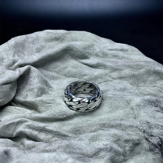 CHAIN PURE SILVER RING(SERR-188 MAX)