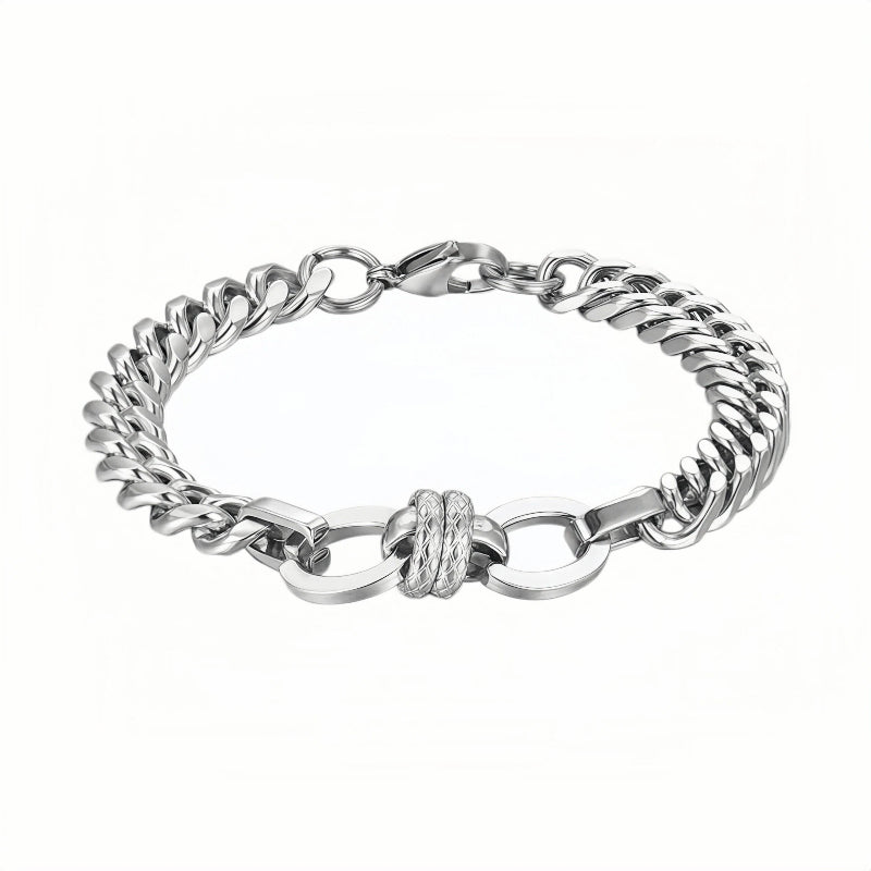 DOUBLE SPLICE STEEL BRACELET(SERB-118)