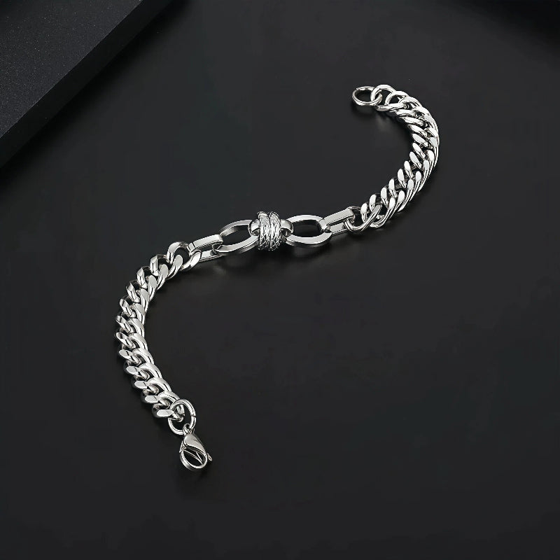 DOUBLE SPLICE STEEL BRACELET(SERB-118)