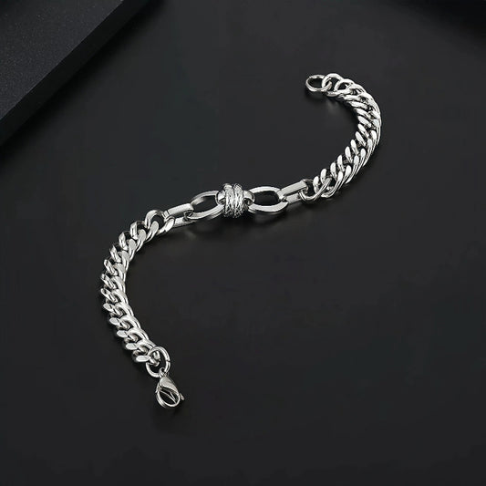 DOUBLE SPLICE STEEL BRACELET(SERB-118)