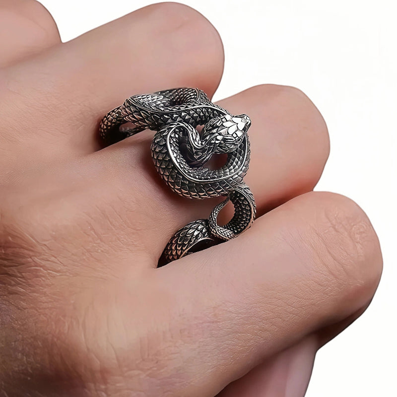 SNAKE STERLING SILVER RING(SERR-125)
