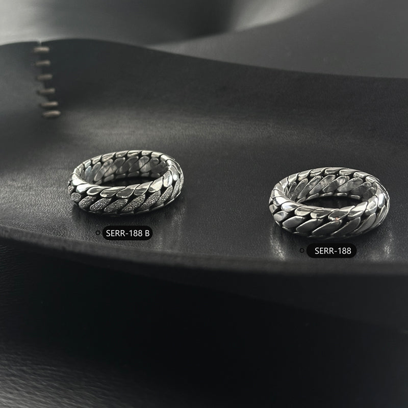 CHAIN PURE SILVER RING(SERR-188)