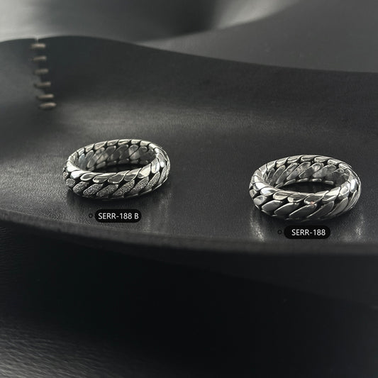 CHAIN PURE SILVER RING(SERR-188)