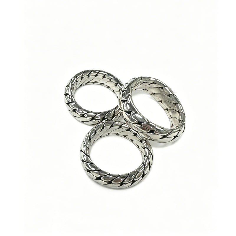 CHAIN PURE SILVER RING(SERR-188)