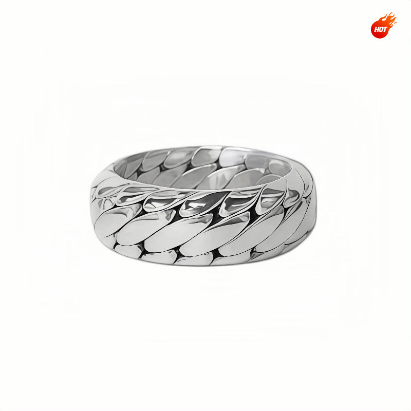 CHAIN PURE SILVER RING(SERR-188)