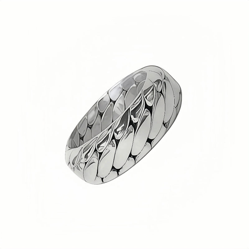 CHAIN PURE SILVER RING(SERR-188)