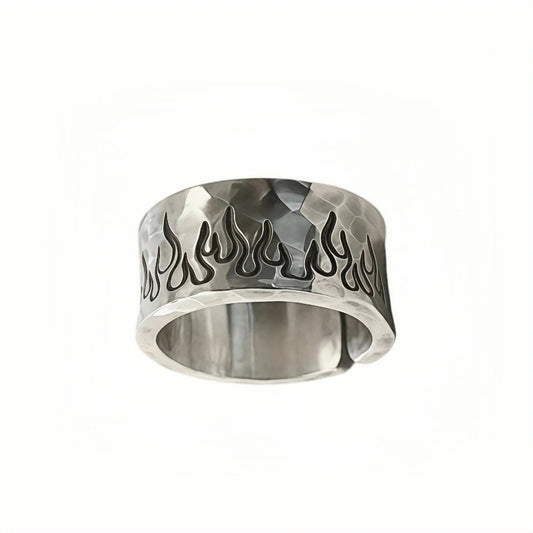 BLAZE STERLING SILVER RING(SERR-196)