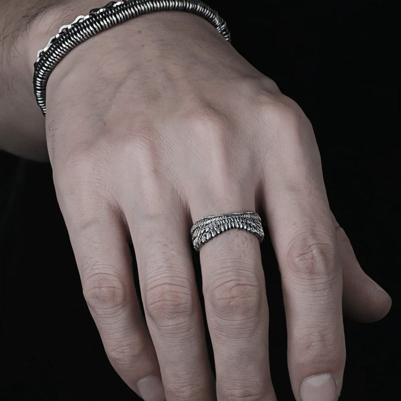 ANGLE STERLING SILVER RING(SERR-217)