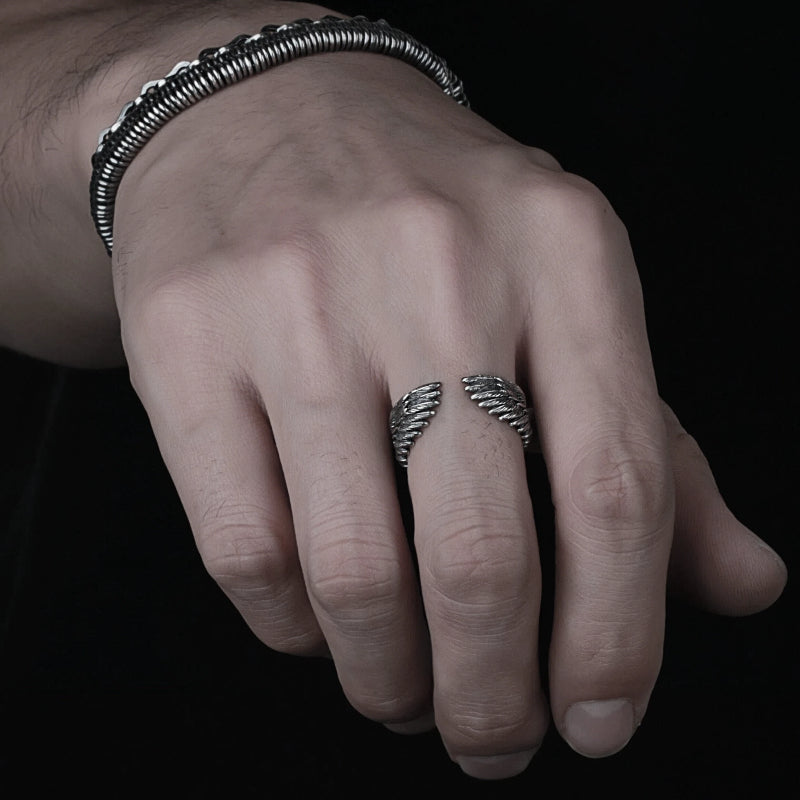 ANGLE STERLING SILVER RING(SERR-217)
