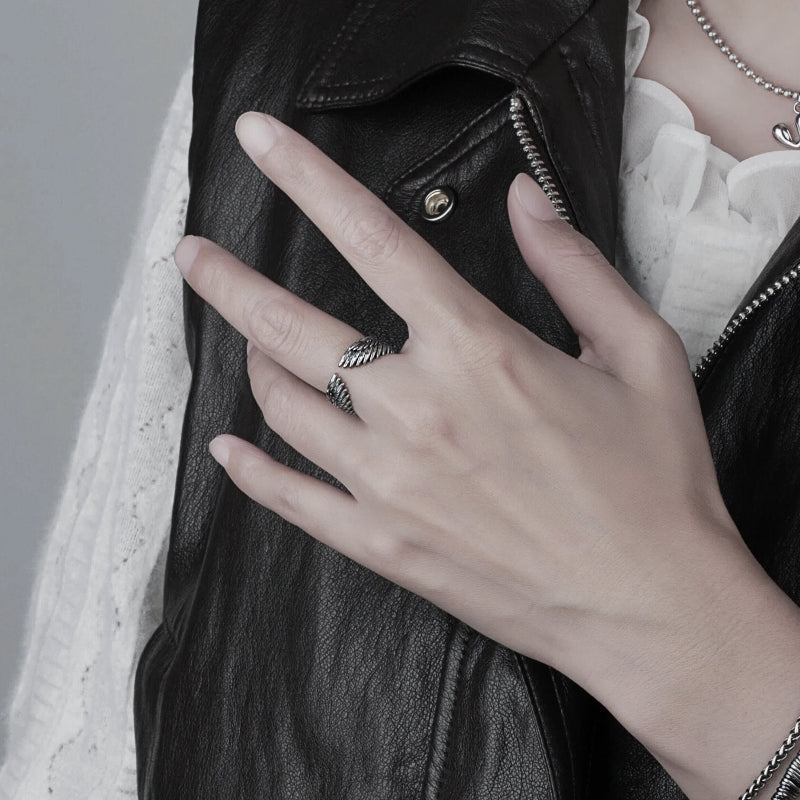 ANGLE STERLING SILVER RING(SERR-217)