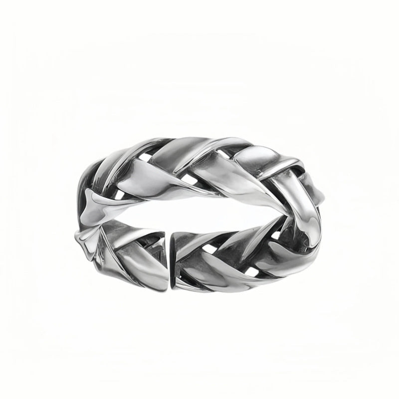 VINTAGE WOVEN STERLING SILVER RING(SERR-220)