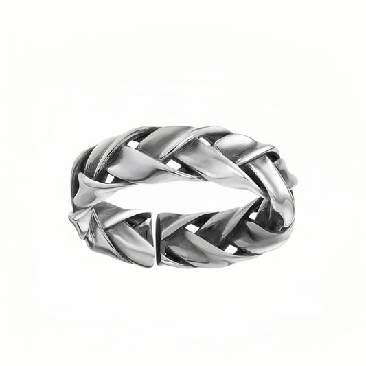 VINTAGE WOVEN STERLING SILVER RING(SERR-220)