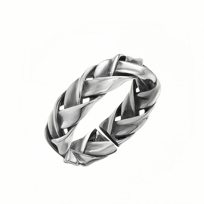 VINTAGE WOVEN STERLING SILVER RING(SERR-220)