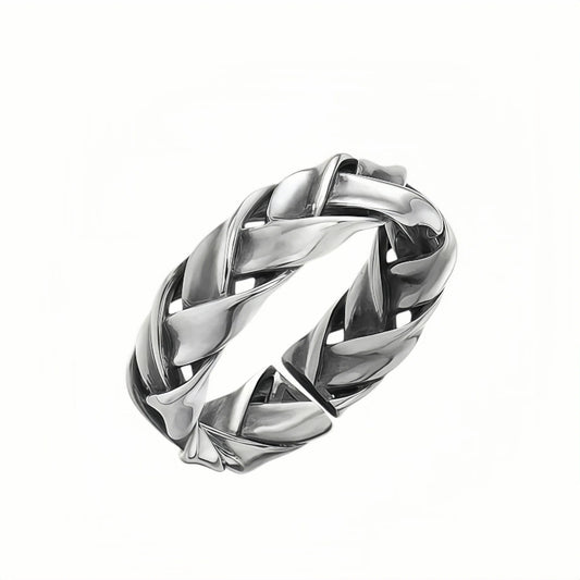 VINTAGE WOVEN STERLING SILVER RING(SERR-220)