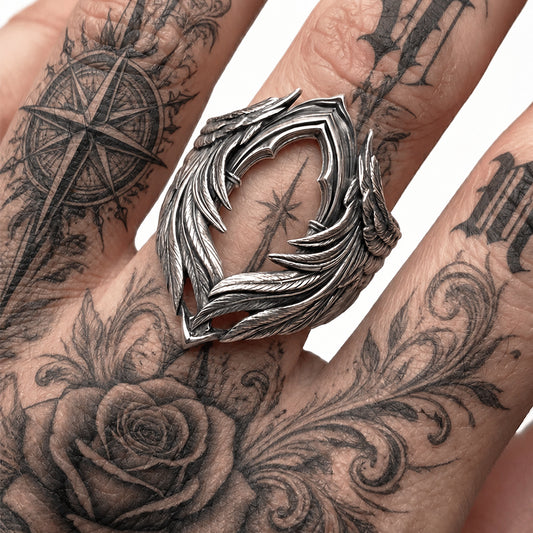 WING STAINLESS STEEL RING(SERR-232)