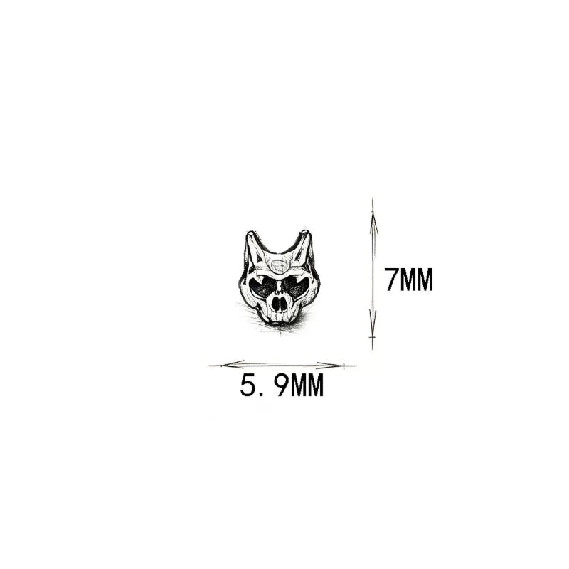 SMALL SKULL STERLING SILVER RING(SERR-260)