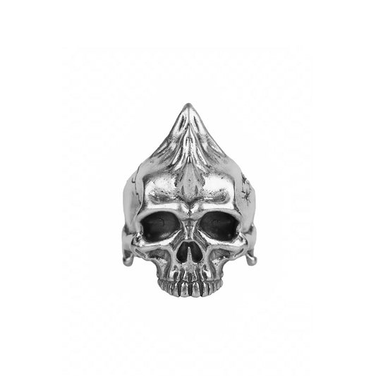 MOHICAN SKULL PURE SILVER RING(SERR-266)